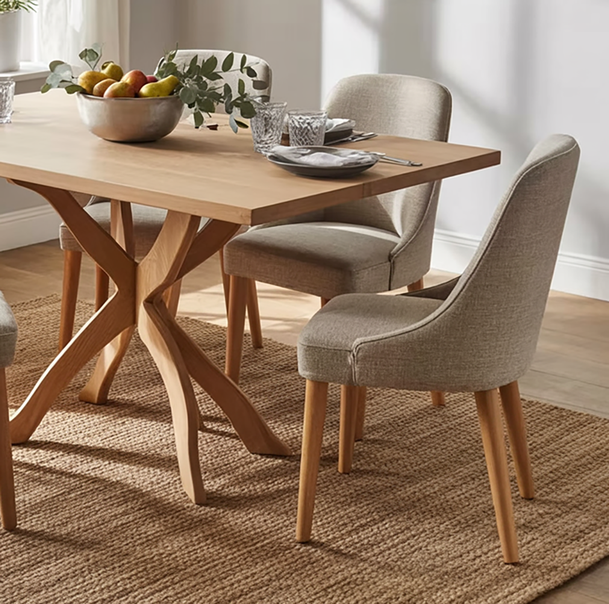 Handcrafted rectangular dining table made from solid wood
