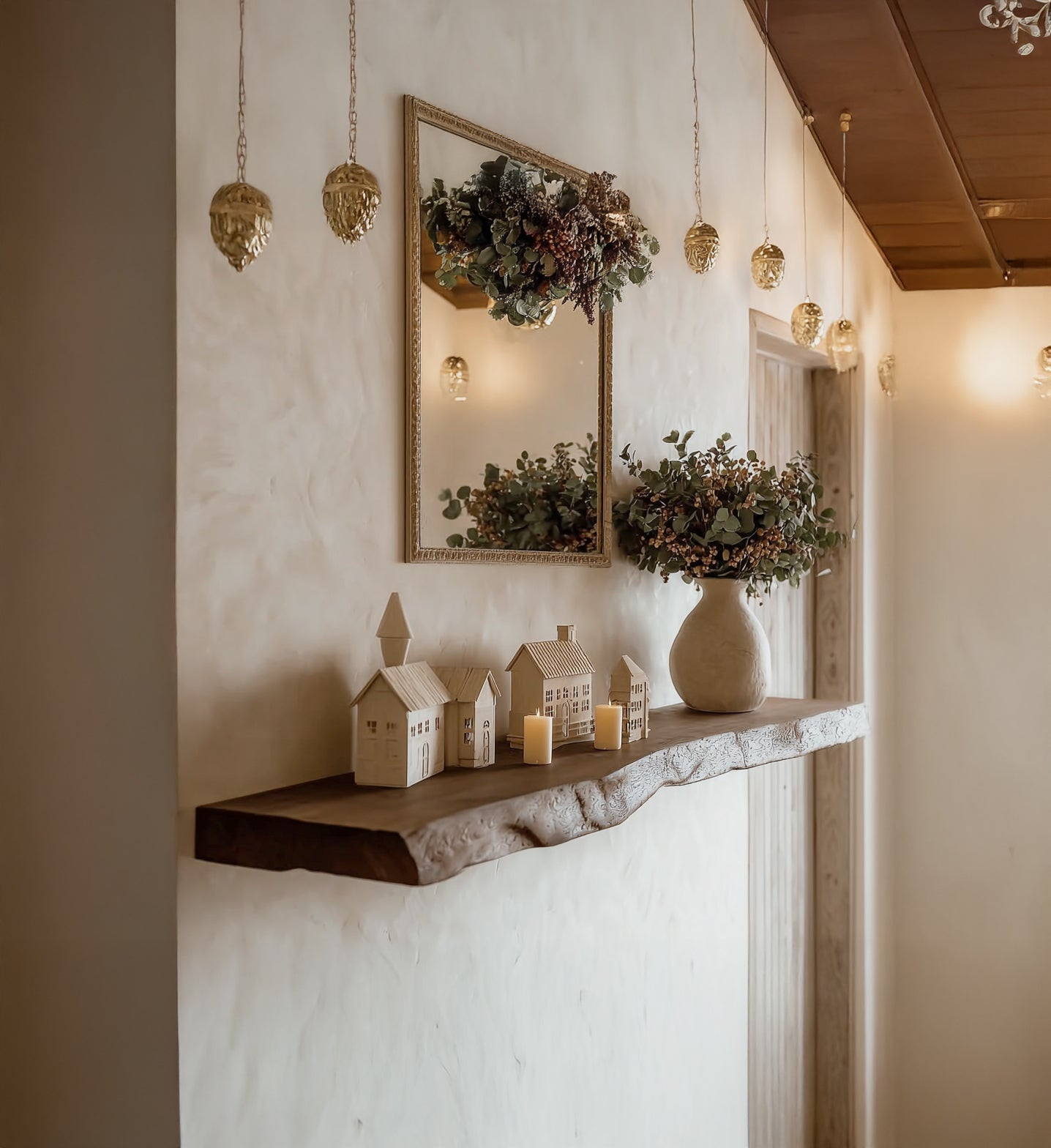 Handmade Live Edge Floating Shelf – Rustic Solid Wood Wall Shelf for Farmhouse Decor