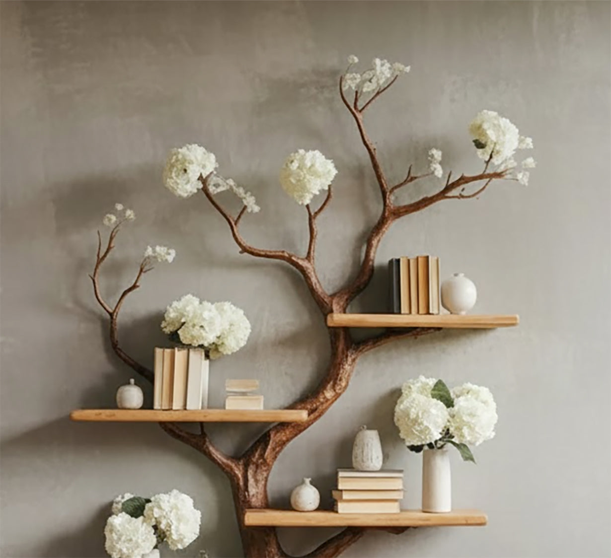 Handcrafted Solid Wood Tree BookShelf – Nature-Inspired Home Décor