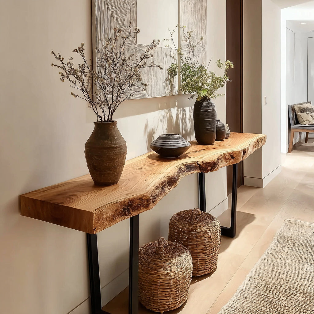 Console Table - Live Edge Sofa Table, Modern, Live Edge, Sofa Table