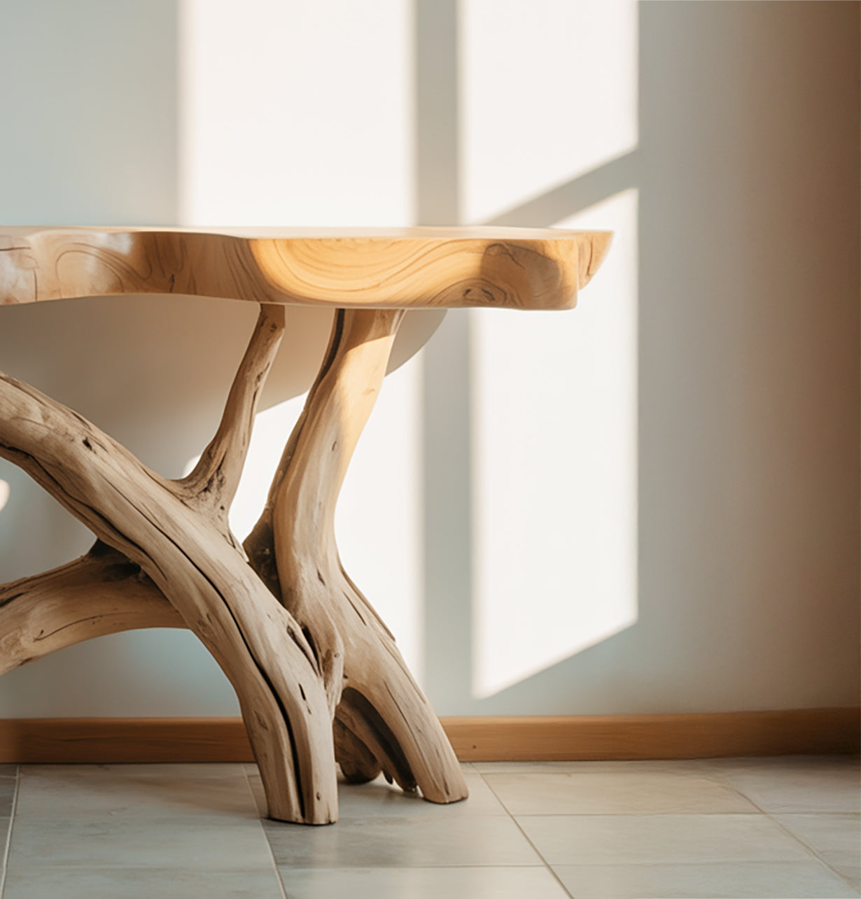 Handcrafted Live Edge Console Table Furniture Decor