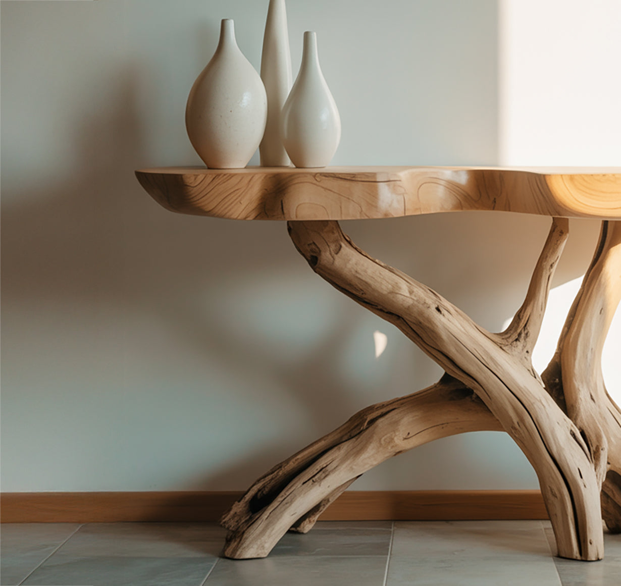 Handcrafted Live Edge Console Table Furniture Decor