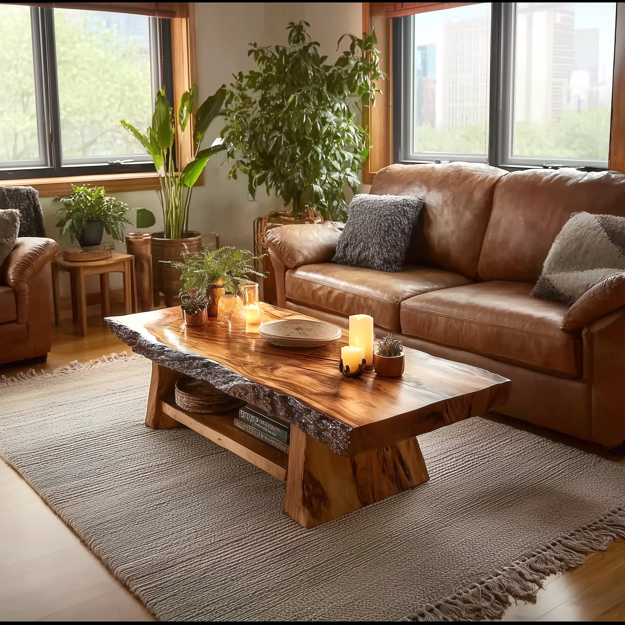 Coffee Table Side Table – Rustic Mid Century Handmade Vintage Furniture