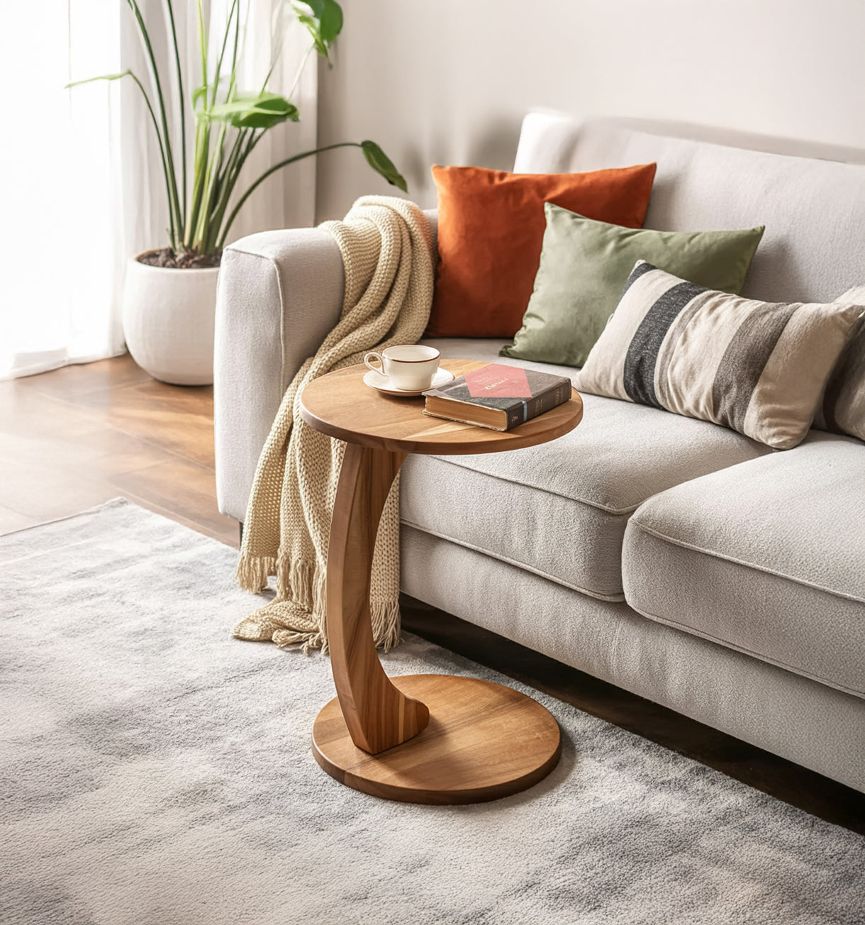 Rustic Solid Wood Entryway Table for Modern Farmhouse
