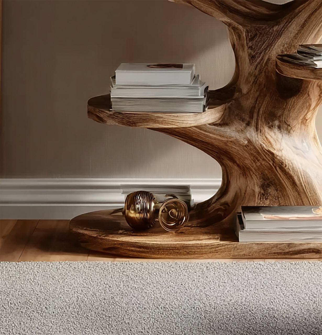 Handcrafted Solid Wood Record Player Stand – Farmhouse Turntable Station with Storage