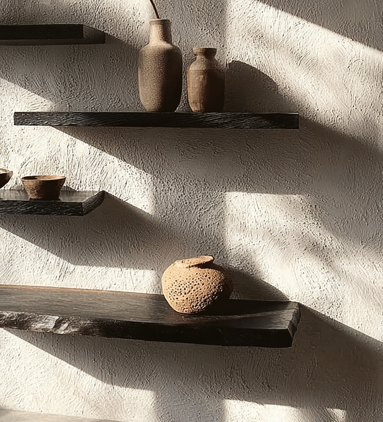 Artisanal Solid Wood Floating Shelf – A Unique Statement Wall Piece