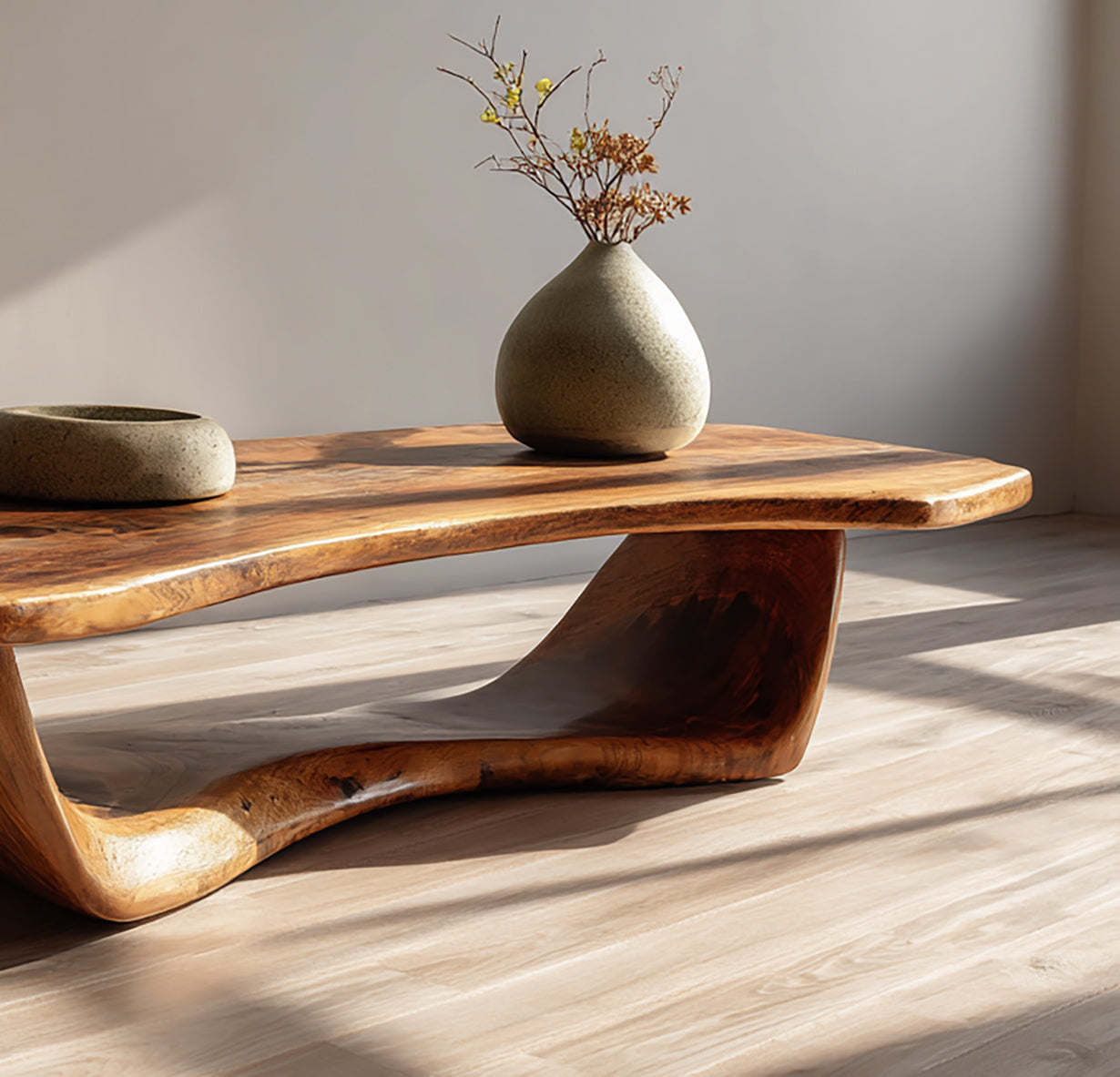 Solid Wood Live Edge Coffee Table – Modern Handmade Design
