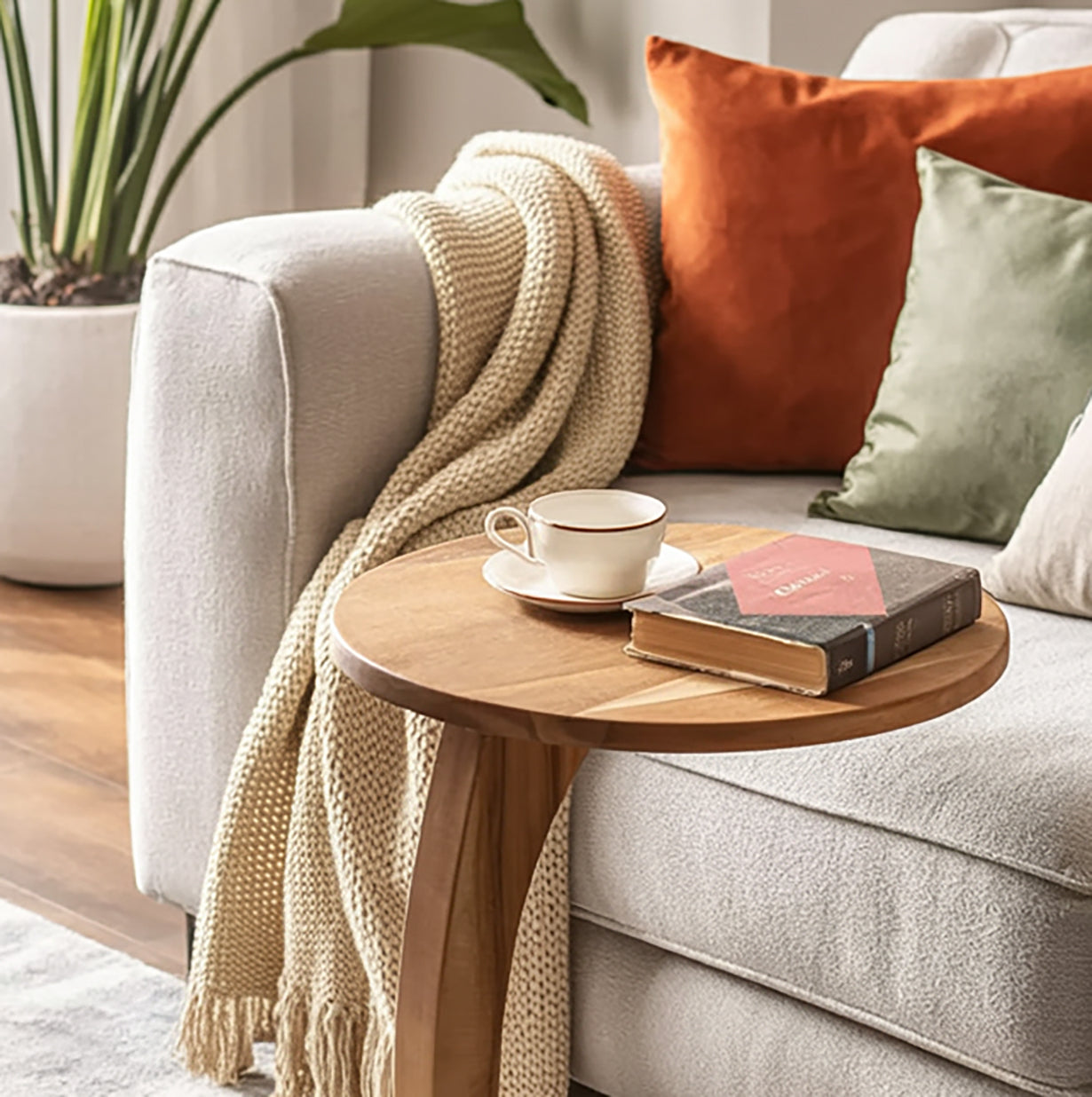 Rustic Solid Wood Entryway Table for Modern Farmhouse