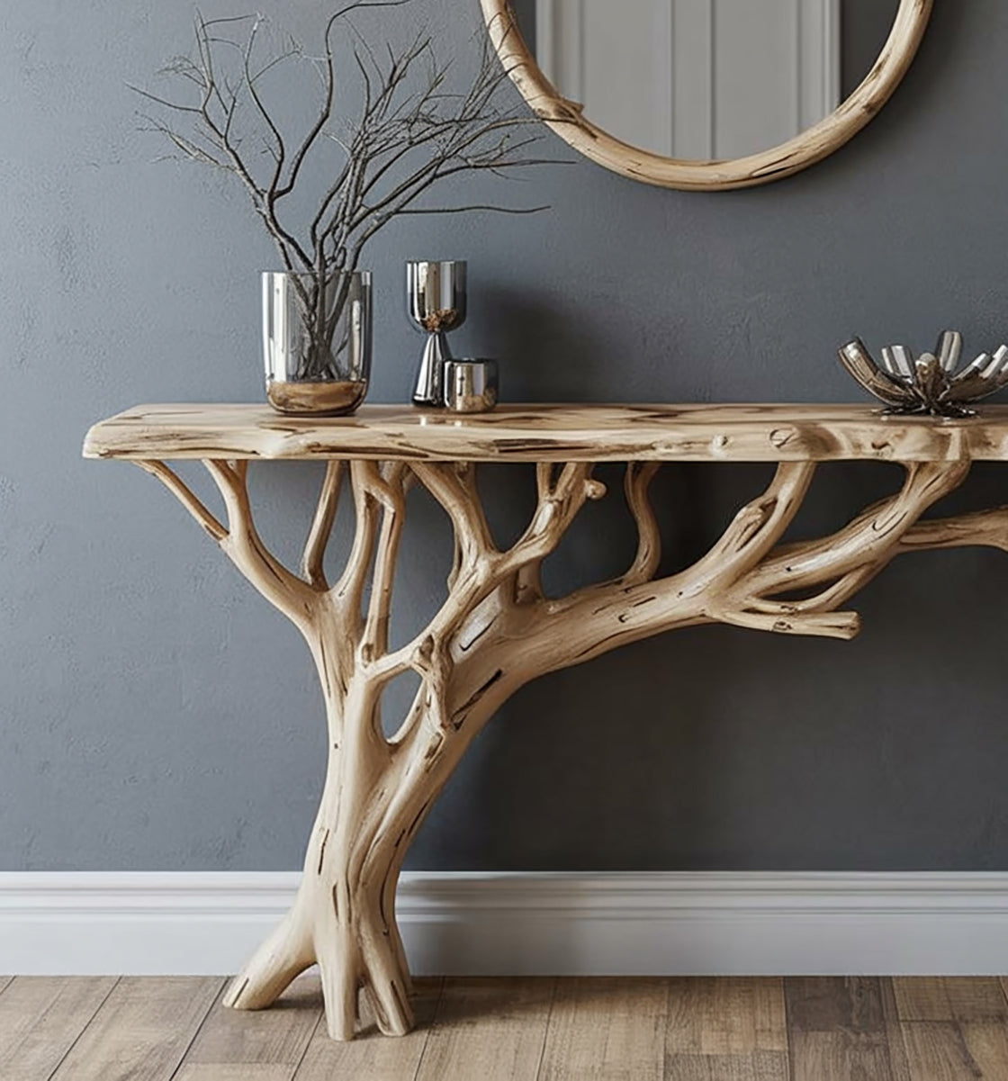 Handcrafted Console Table – Rustic Charm with Modern Functionality