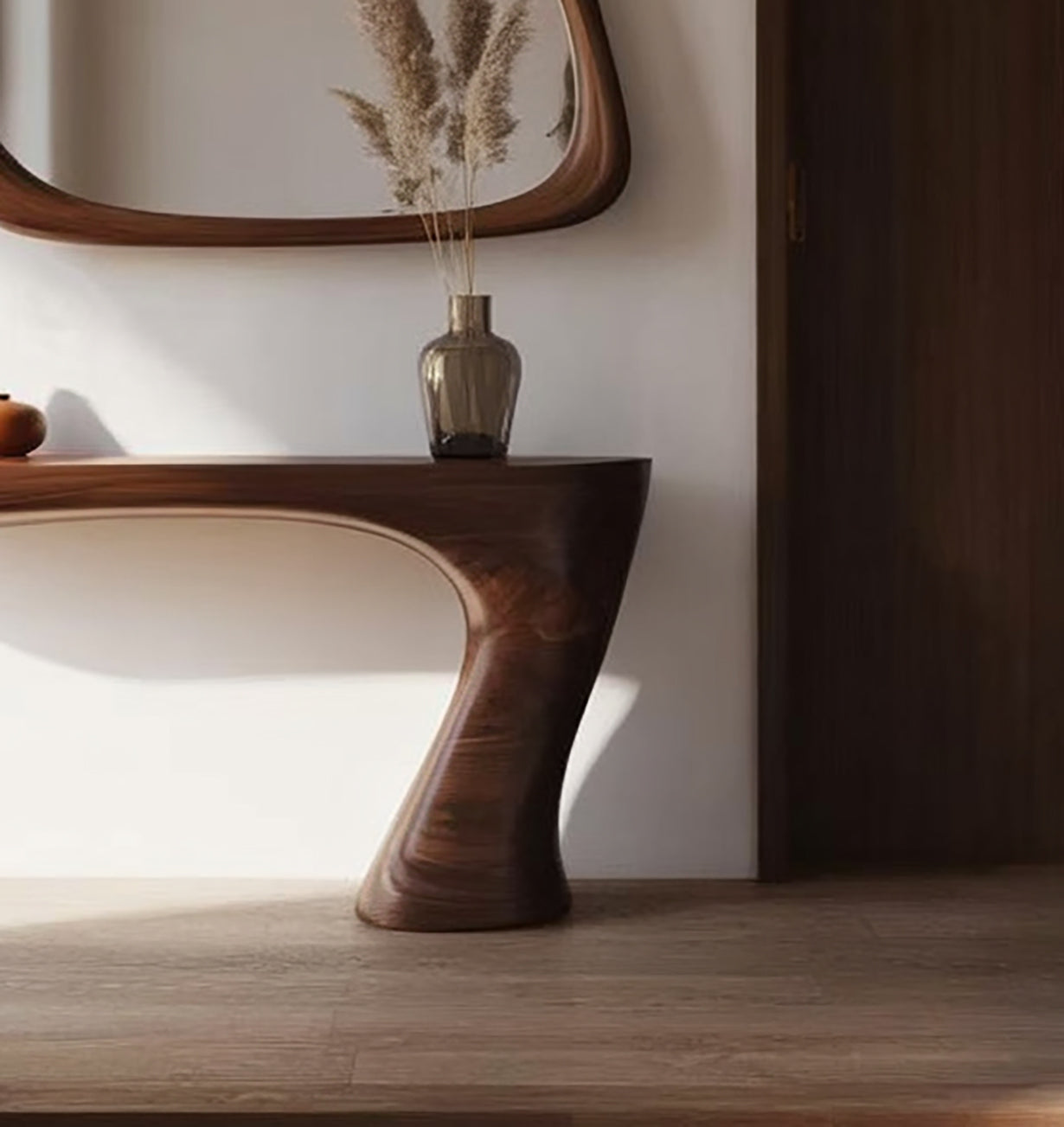 Natural Solid Wood Console Table – Handmade Rustic Entryway Table