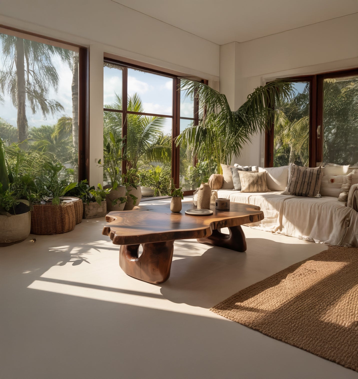 Live Edge Coffee Table – Handmade Solid Wood Center Table, Rustic Modern Decor