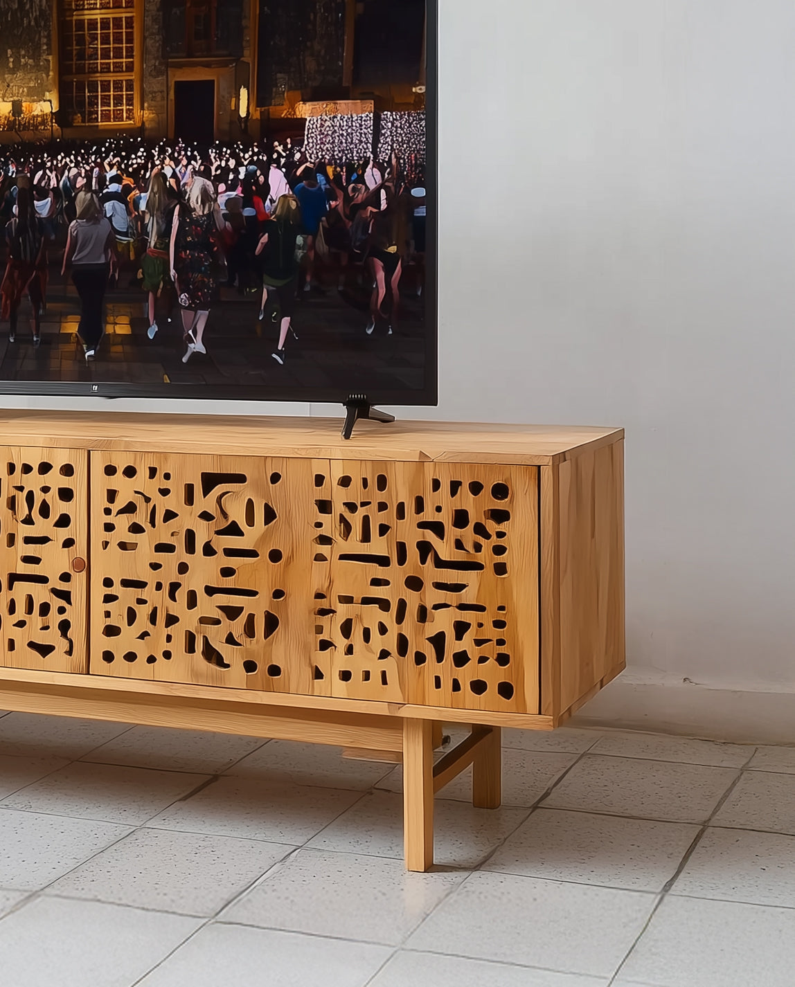 Rustic Solid Wood TV Cabinet – Handmade Farmhouse TV Stand, Antique Console, Custom Unique Furniture