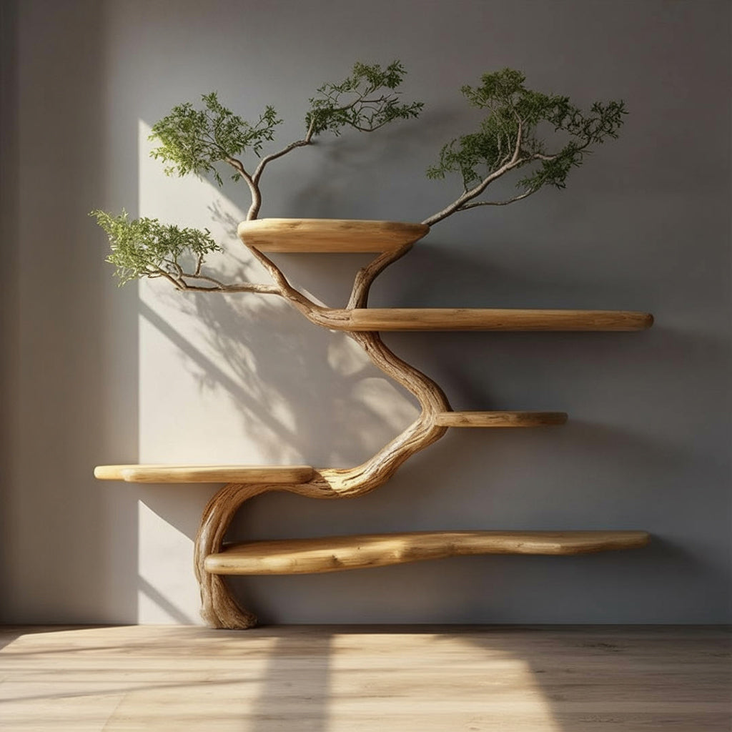 Tree Bookshelf – Solid Wood Nature-Inspired Bookcase