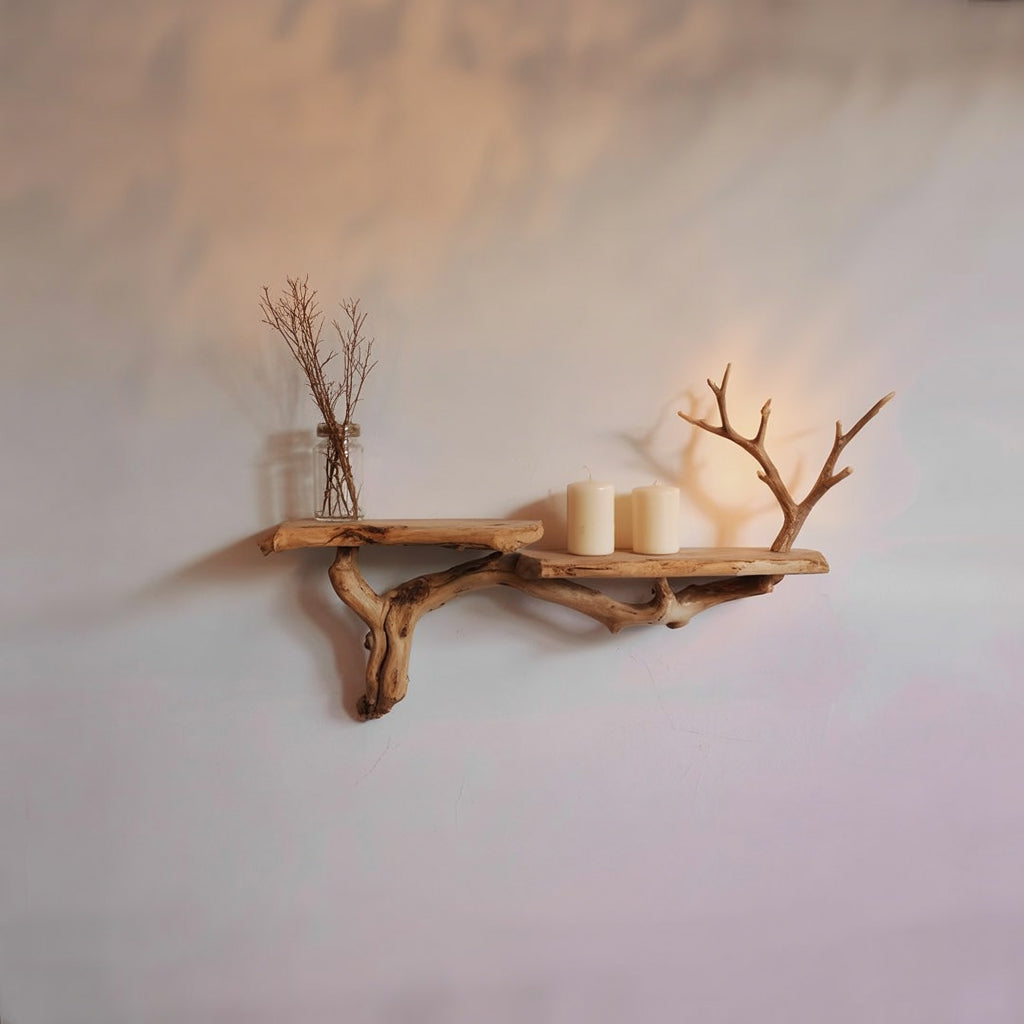Live Edge Floating Shelves – Handcrafted Solid Wood Wall Decor