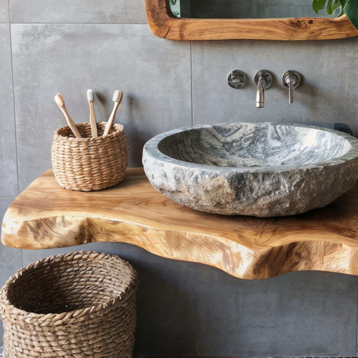 Farmhouse Solid Wood Vanity For Classic Bathroom
