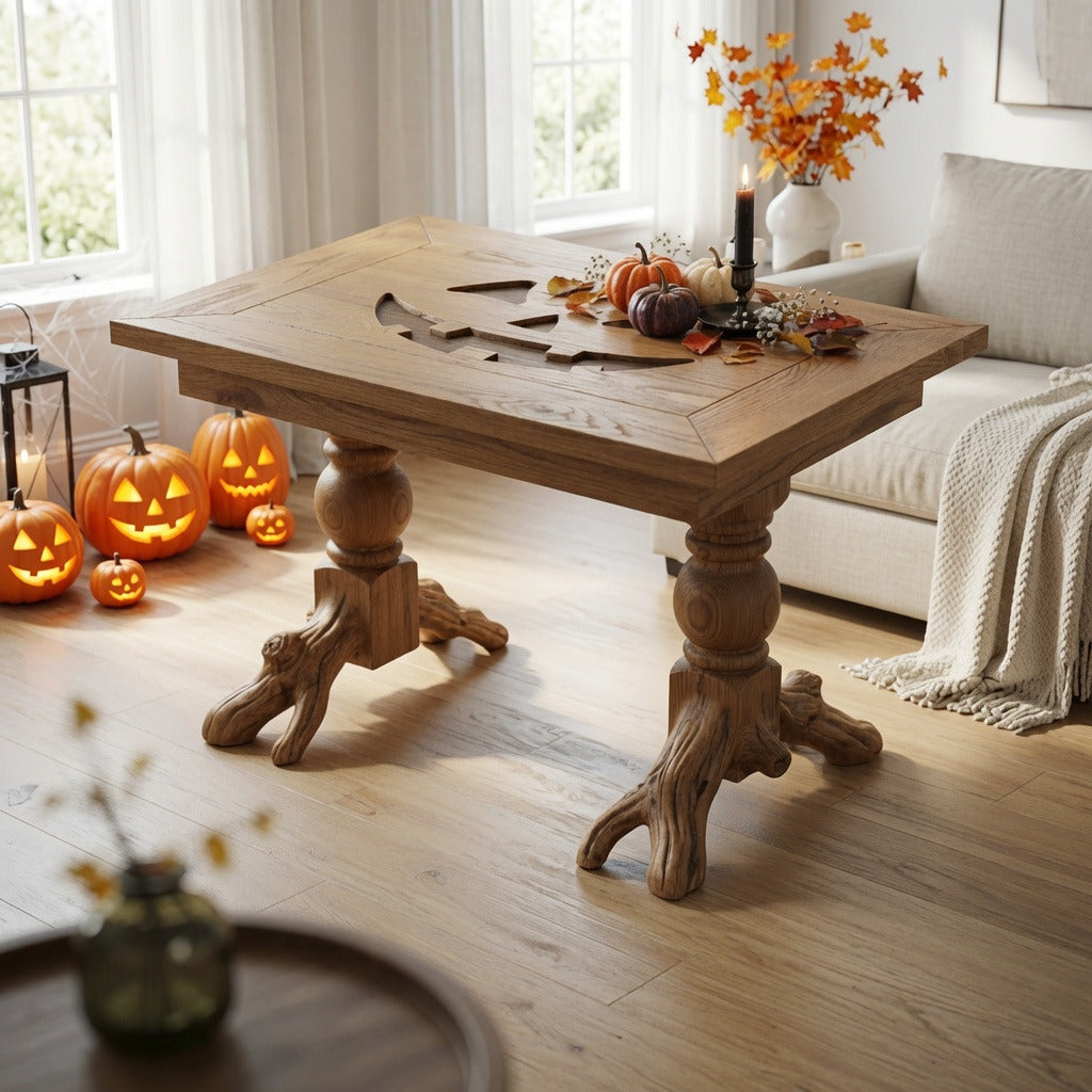 Organic tree root coffee table in solid wood