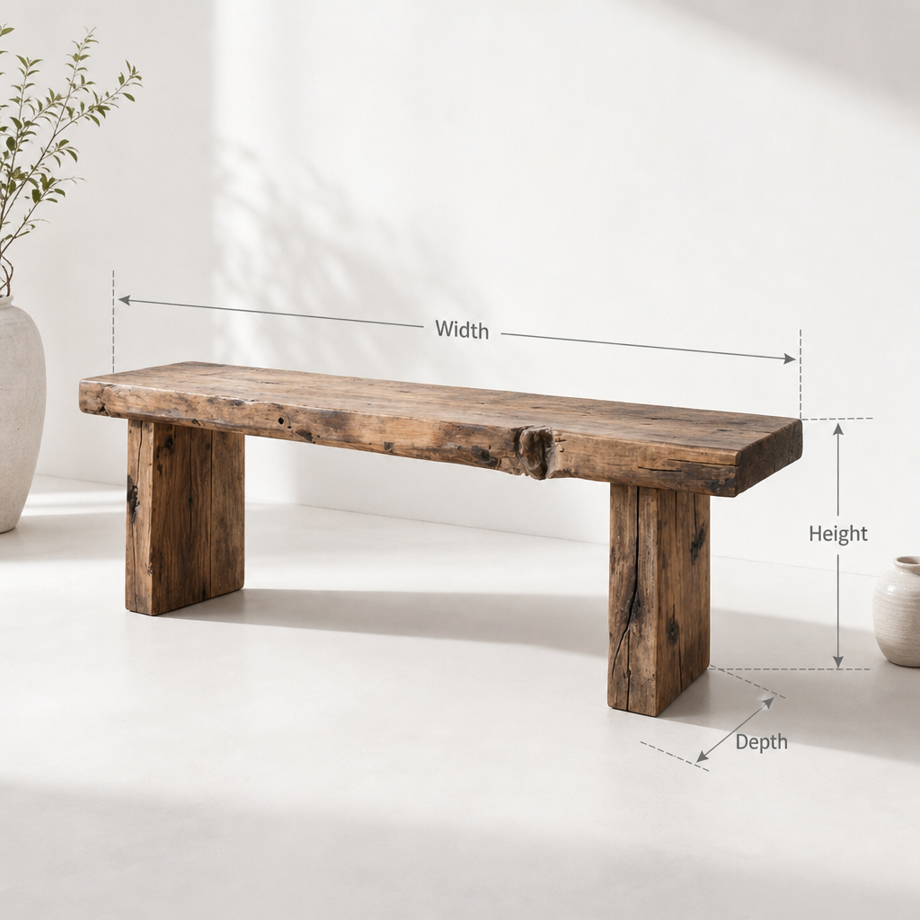 Rustic Console Table – Farmhouse Solid Wood Entryway Table