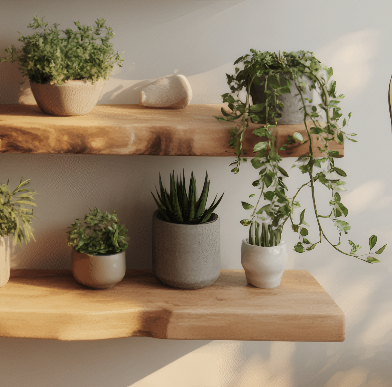 Floating Corner Wall Shelf – Live Edge Custom Shelf for Home Décor & Housewarming Gift