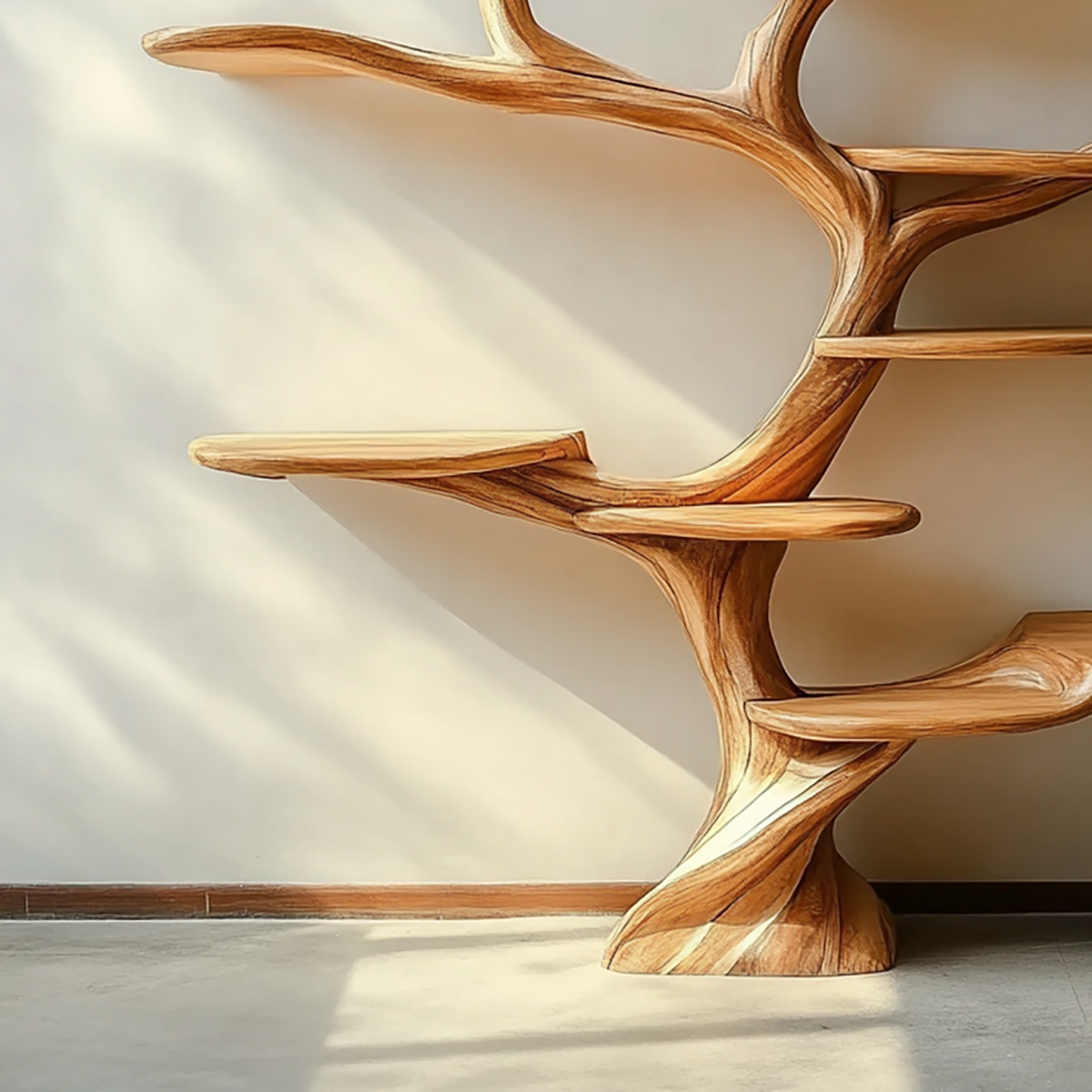 Artistic tree bookshelf for modern organic interiors