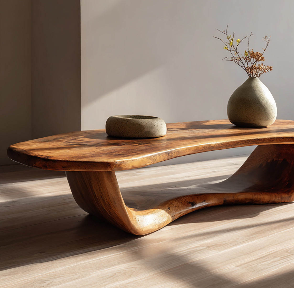 Solid Wood Live Edge Coffee Table – Modern Handmade Design