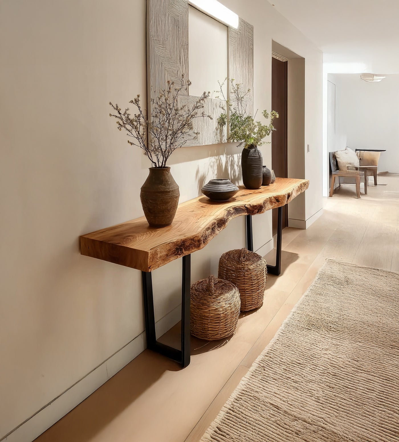 Console Table - Live Edge Sofa Table, Modern, Live Edge, Sofa Table