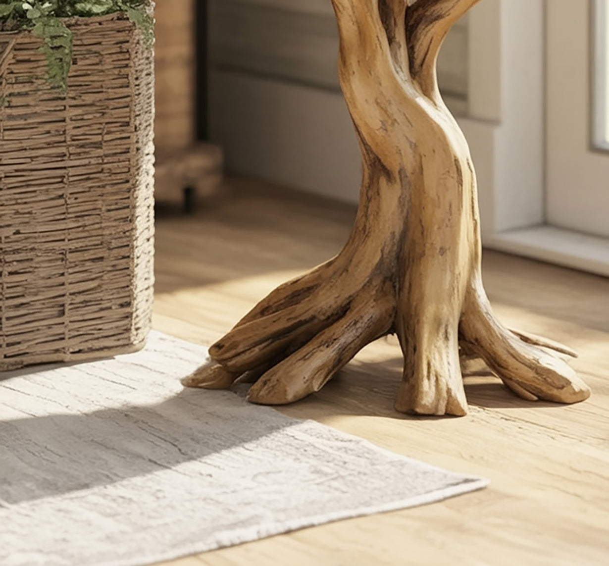 Rustic Live Edge End Table – Handmade Solid Wood Side Table For Home Decor