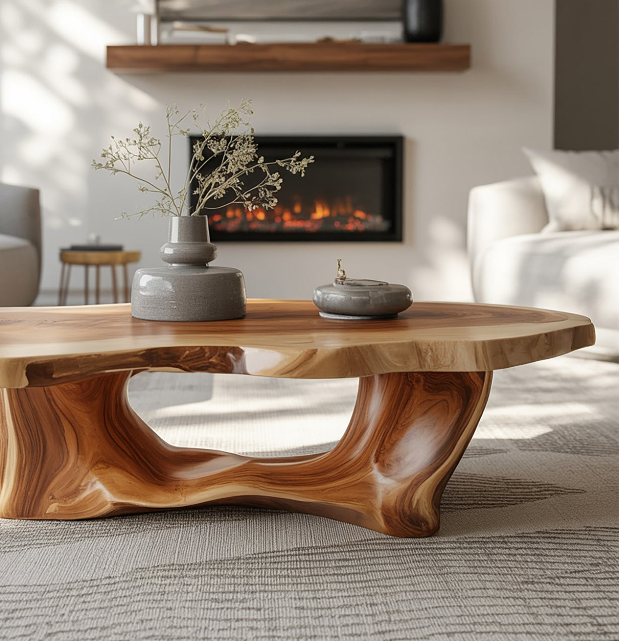 Handmade Driftwood Coffee Table – Reclaimed Wood Living Room Table