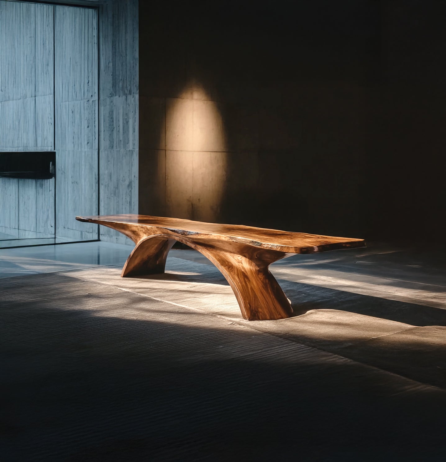 Handmade Walnut Bench – Modern Solid Wood Seating for Living Room or Entryway