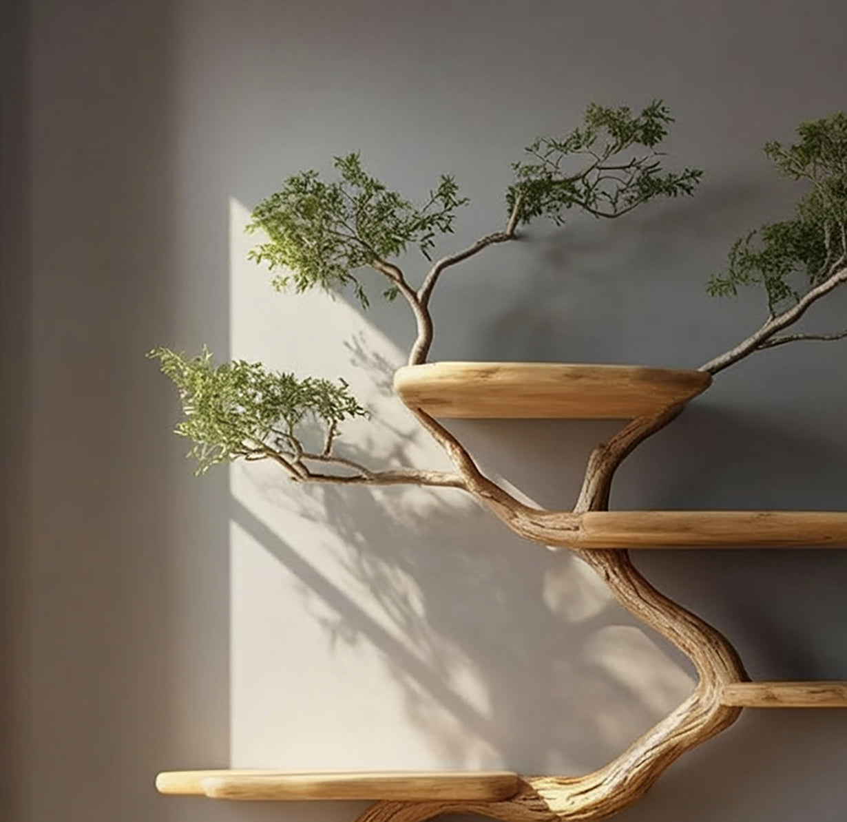 Tree Bookshelf – Solid Wood Nature-Inspired Bookcase