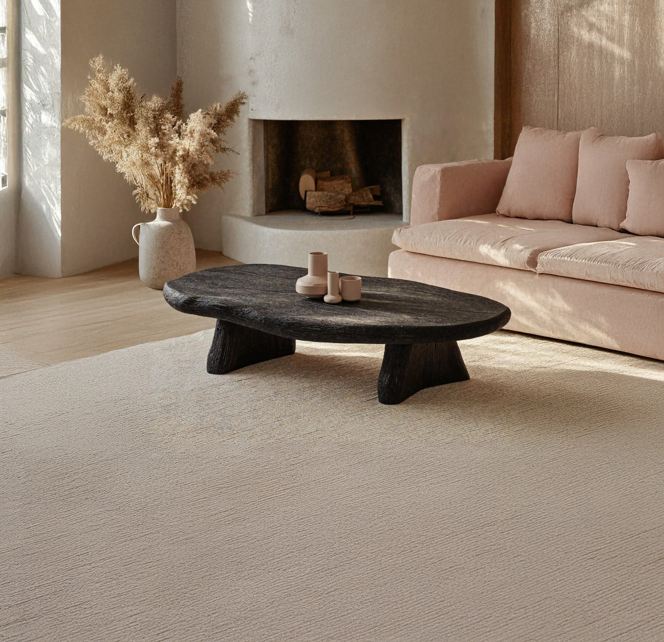 Handcrafted Driftwood Coffee Table – Reclaimed Live Edge Wood Farmhouse Table