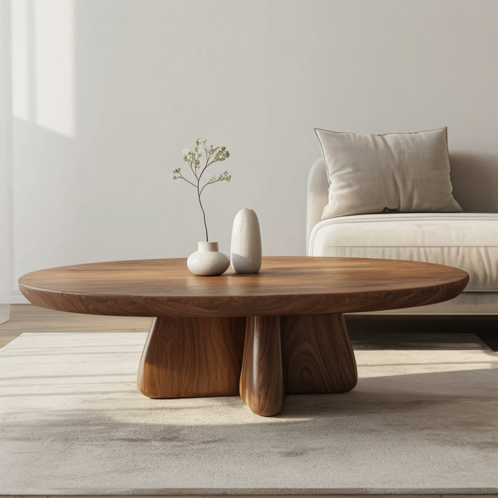 Solid Wood Organic Coffee Table – Handcrafted Live Edge Centerpiece for Living Room