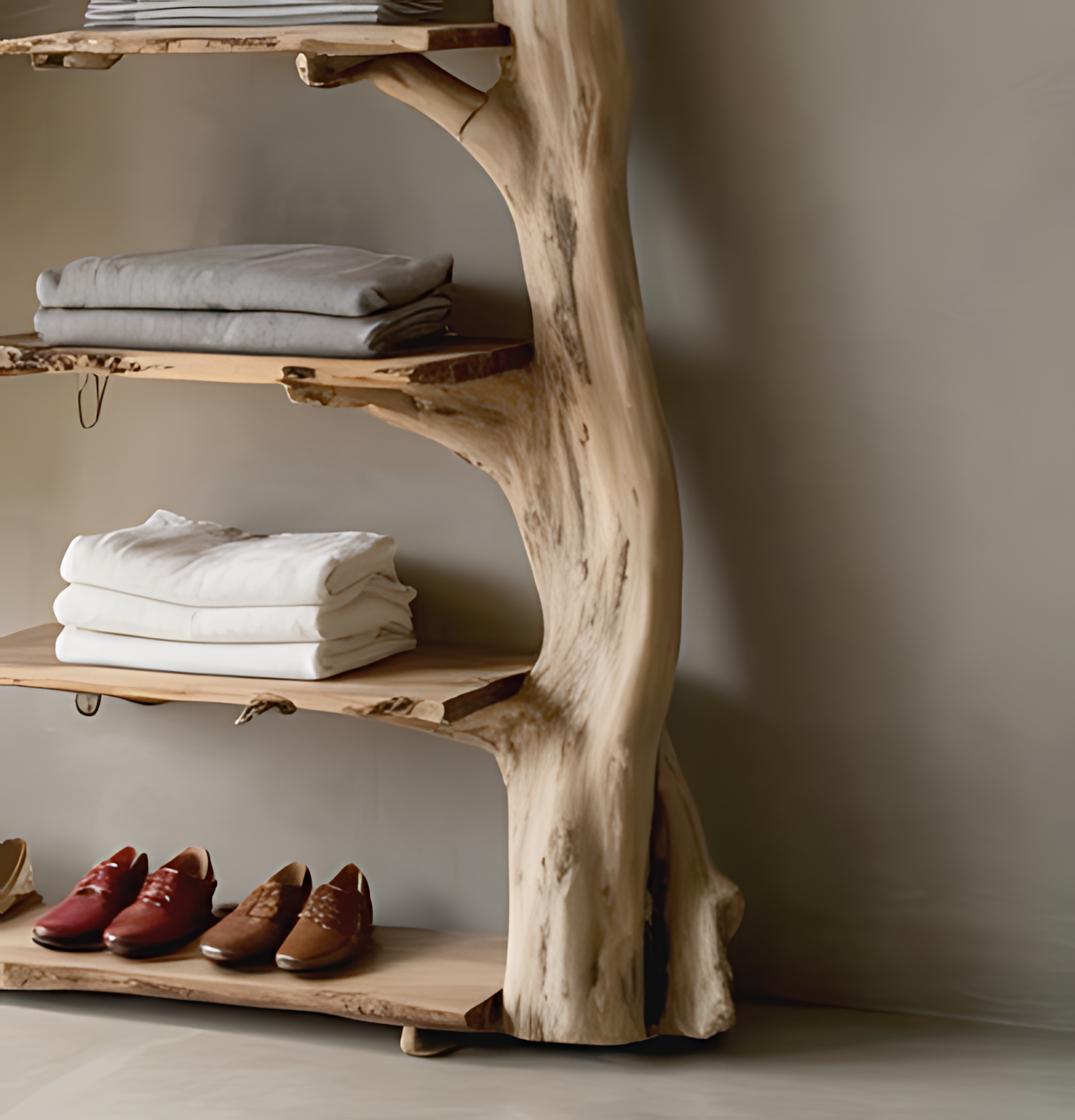 Solid Wood Coat Hanger Stand Coat Rack with Shelf – Personalized Wall Hooks