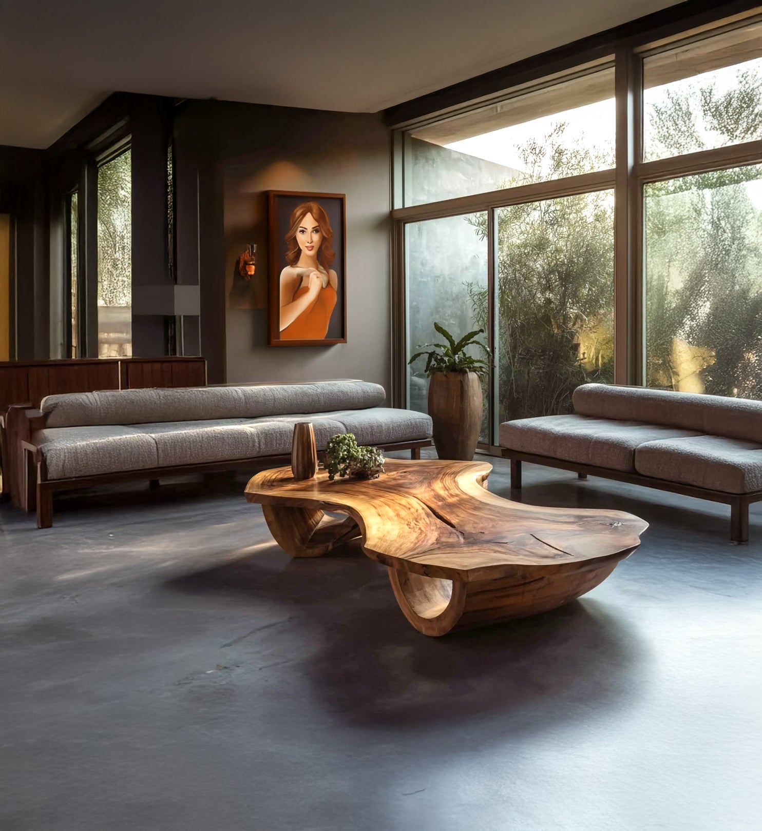 Rustic Reclaimed Wood Coffee Table with Shelf – Handmade Farmhouse Barnwood Furniture