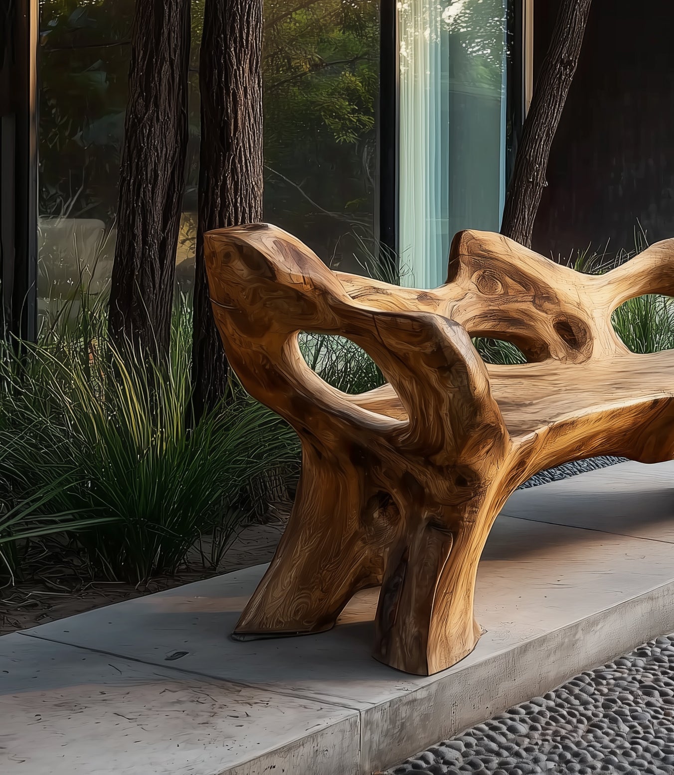 Handcrafted Solid Wood Bench – Indoor & Outdoor Custom Seating with Live Edge