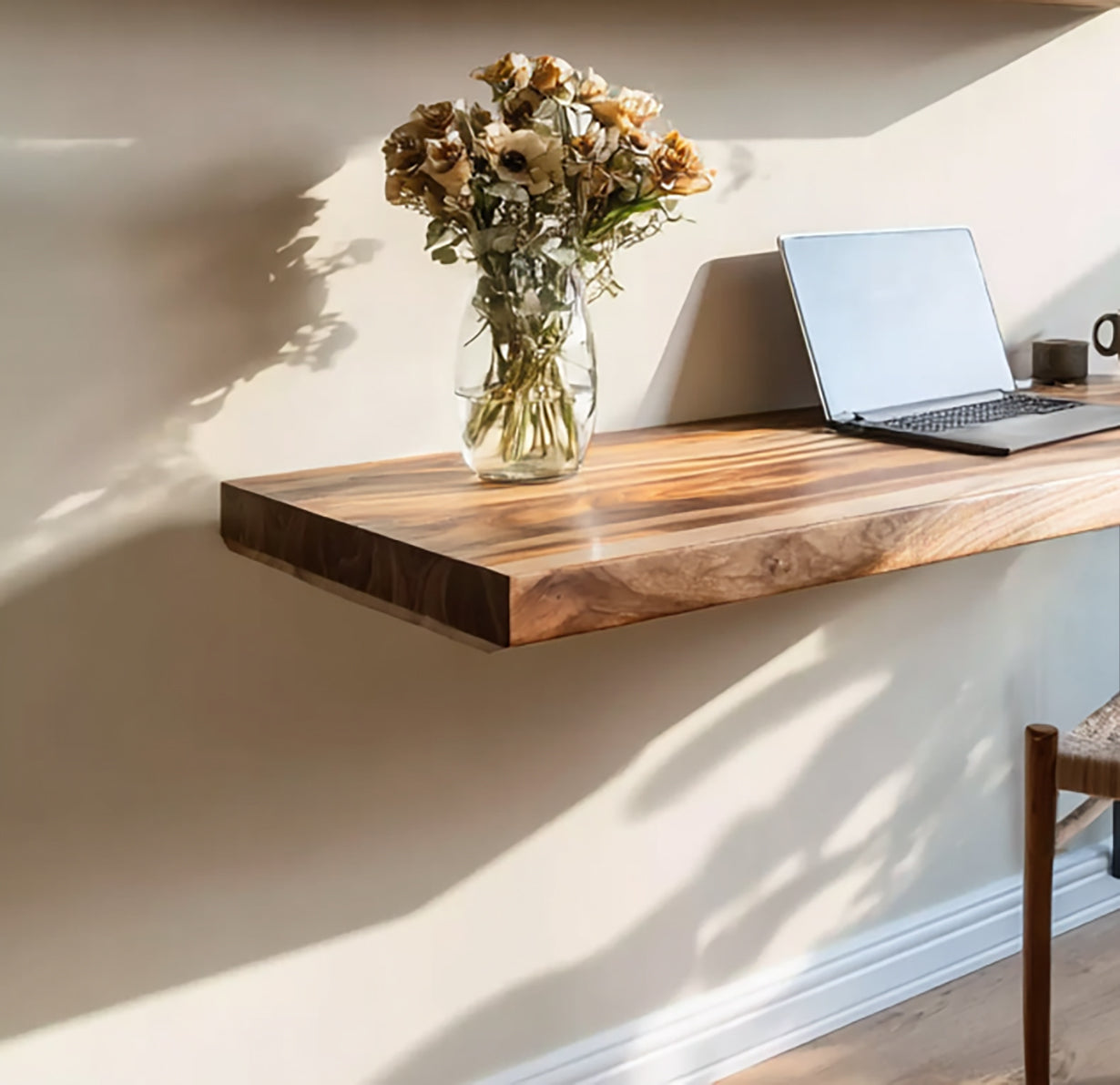 Mid-Century Modern Solid Wood Desk – Handcrafted Writing Desk